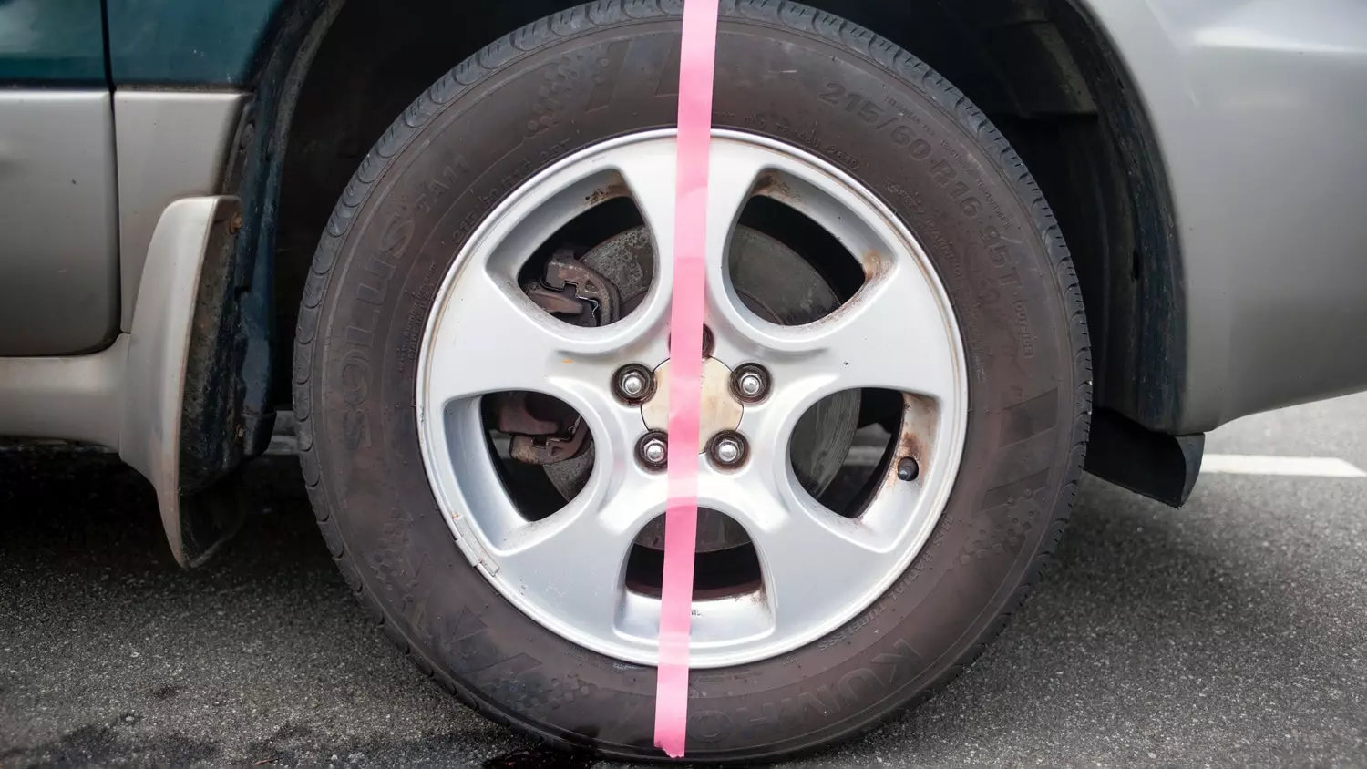A wheel before and after being cleaned by the Meguiar's Polish.